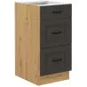 Szafka kuchenna dolna 40 cm STILO 40D 3S BB GRAR mat