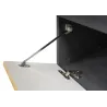 Komoda Salsa Lamel dąb artisan biała 140x80 cm LED