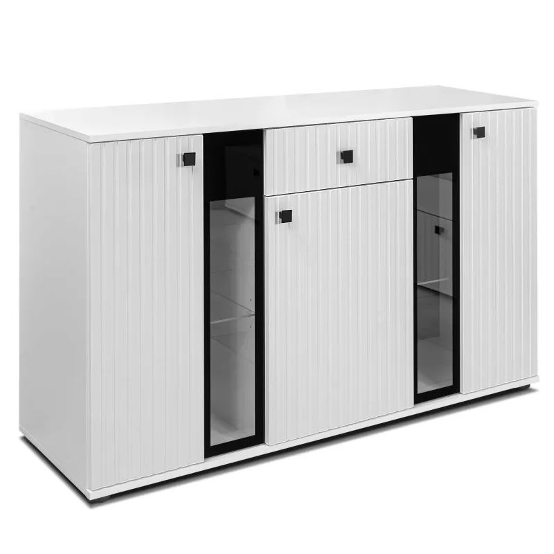 Komoda Salsa Lamel biała 140x80 cm LED