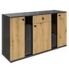 Komoda Salsa Lamel dąb artisan matera 140x80 cm LED
