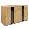 Komoda Salsa Lamel dąb artisan 140x80 cm LED