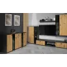 Komoda Salsa Lamel dąb artisan matera 140x80 cm LED