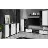 Komoda Salsa Lamel biała matera 140x80 cm LED