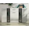 Komoda Salsa biała 140x80 cm LED