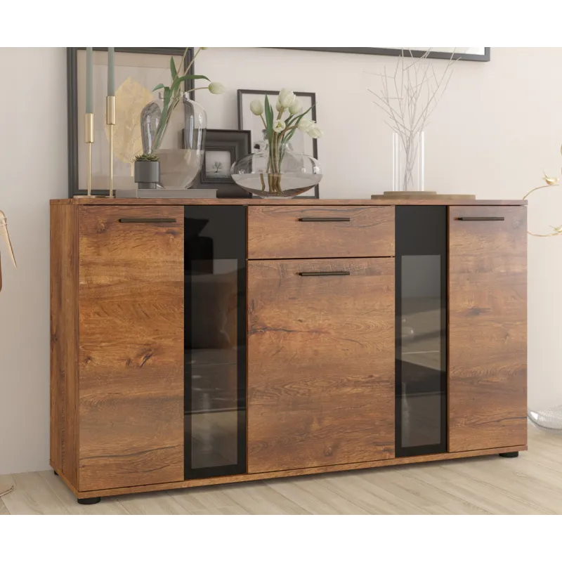 Komoda Salsa dąb lefkas 140x80 cm LED
