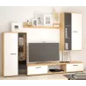 Meblościanka Salsa biała dąb artisan mała LED