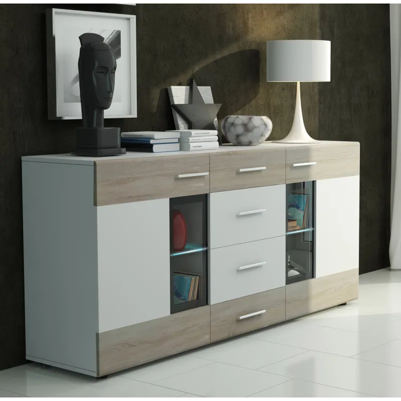 Komoda biała Tango 169x79 cm LED