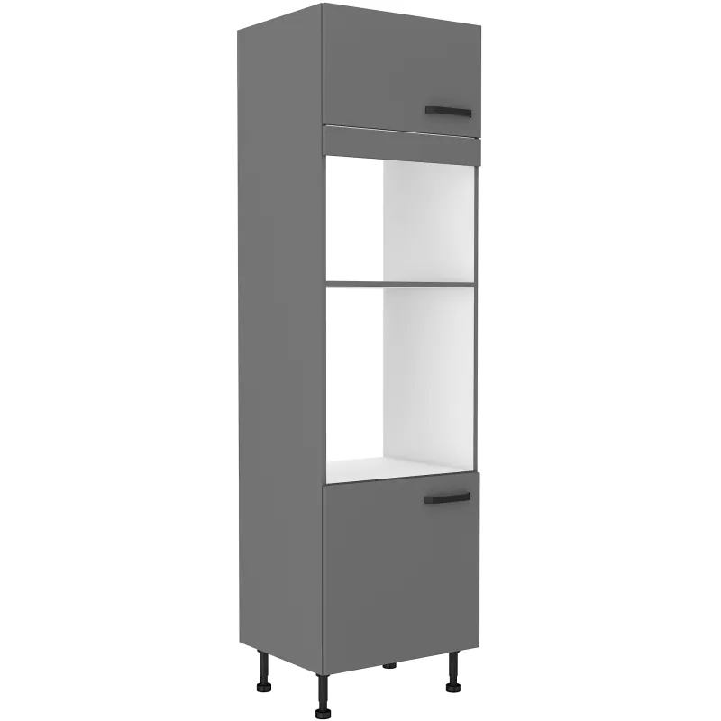 Szafka kuchenna dolna na piekarnik i mikrofalę 60 cm słupek NESSA 60DPM 215 2F