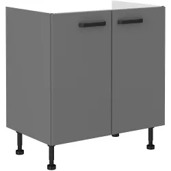 Szafka kuchenna pod zlew 80 cm szara NESSA 80ZL 2F BB