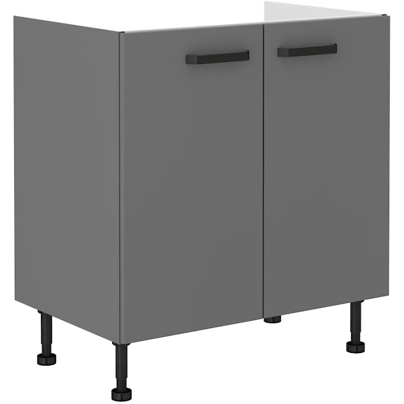 Szafka kuchenna pod zlew 80 cm szara NESSA 80ZL 2F BB