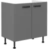 Szafka kuchenna pod zlew 80 cm szara NESSA 80ZL 2F BB