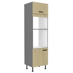 Szafka kuchenna dolna na piekarnik i mikrofalę 60 cm słupek SCANDI 60DPM 215 2F
