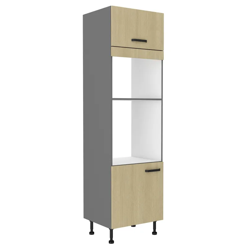 Szafka kuchenna dolna na piekarnik i mikrofalę 60 cm słupek SCANDI 60DPM 215 2F