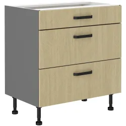 Szafka kuchenna z szufladami 80 cm dolna SCANDI 80D 3S BB