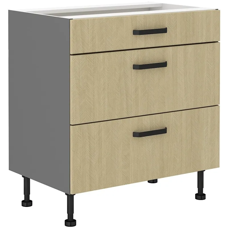 Szafka kuchenna z szufladami 80 cm dolna SCANDI 80D 3S BB