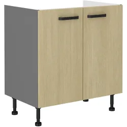 Szafka kuchenna pod zlew 80 cm szara SCANDI 80ZL 2F BB