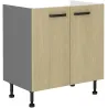 Szafka kuchenna pod zlew 80 cm szara SCANDI 80ZL 2F BB
