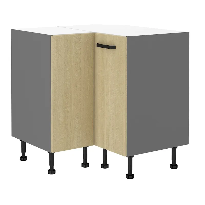 Szafka kuchenna dolna narożna SCANDI 89x89DN 1F BB mat