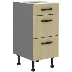 Szafka kuchenna z szufladami dolna 40 cm antracyt SCANDI 40D 3S BB