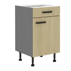 Szafka kuchenna dolna 50 cm SCANDI 50D 1F1S BB szara mat
