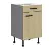 Szafka kuchenna dolna 50 cm SCANDI 50D 1F1S BB szara mat