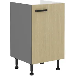 Szafka kuchenna pod zlew 50 cm szara SCANDI 50D ZL 1F