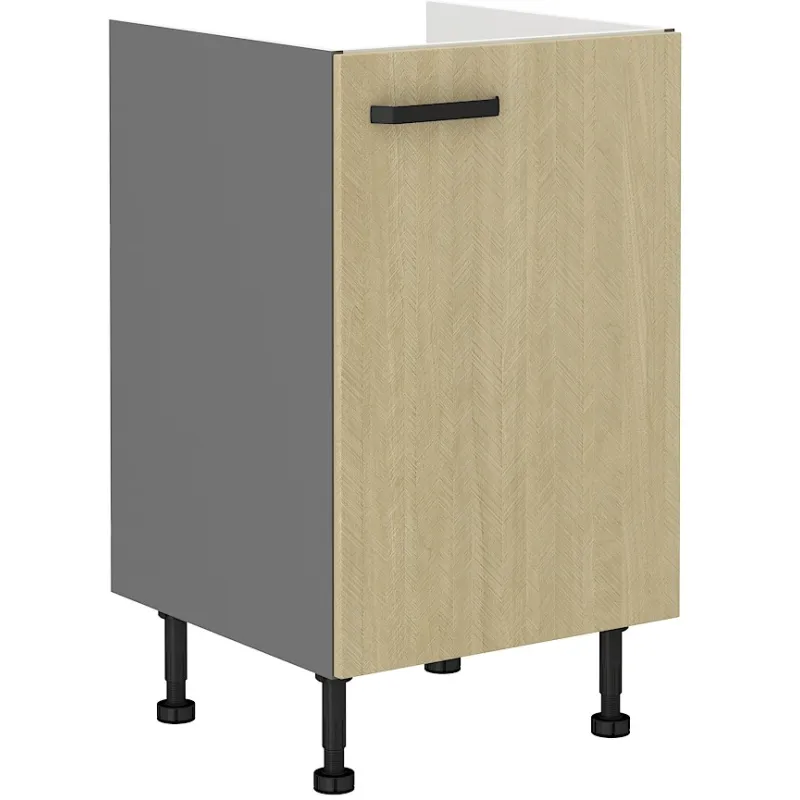 Szafka kuchenna pod zlew 50 cm szara SCANDI 50D ZL 1F