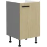 Szafka kuchenna pod zlew 50 cm szara SCANDI 50D ZL 1F