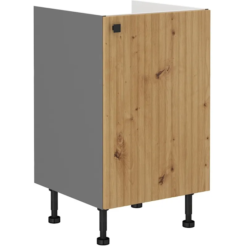 Szafka kuchenna pod zlew 50 cm AVA 50D ZL 1F dąb artisan antracyt