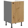 Szafka kuchenna pod zlew 50 cm AVA 50D ZL 1F dąb artisan antracyt