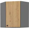 Szafka kuchenna górna narożna AVA 58x58 GN 72 1F dąb artisan antracyt