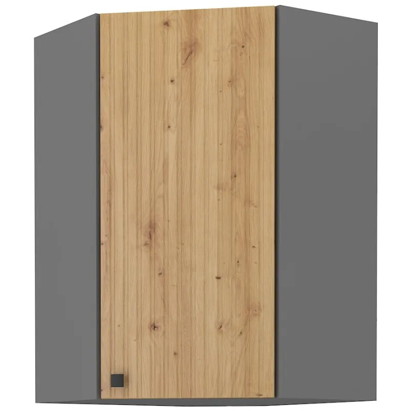 Szafka kuchenna górna narożna AVA 58x58 GN 90 1F MDF dąb artisan antracyt