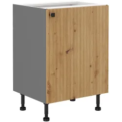 Szafka kuchenna dolna 60 cm AVA 60D 1F BB dąb artisan antracyt