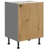 Szafka kuchenna dolna 60 cm AVA 60D 1F BB dąb artisan antracyt