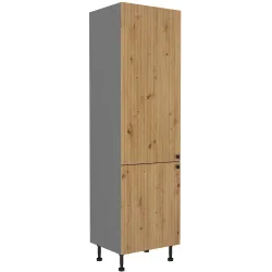 Szafka kuchenna dolna 60 cm słupek AVA 60DK 215 2F dąb artisan antracyt