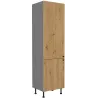 Szafka kuchenna dolna 60 cm słupek AVA 60LO 215 2F dąb artisan antracyt