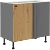 Szafka kuchenna dolna narożna dostawna 105 cm AVA 105DN 1F BB dąb artisan antracyt