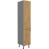 Szafka kuchenna dolna 40 cm słupek AVA 40DK 215 2F dąb artisan antracyt