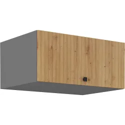 Szafka kuchenna górna 80 cm AVA 80NAGU 36 1F dąb artisan antracyt