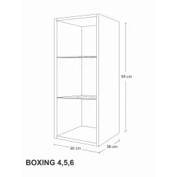 Nowoczesna Meblościanka biała połysk BOX 1 wisząca