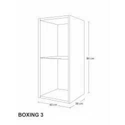 Nowoczesna Meblościanka biała połysk BOX 2 wisząca
