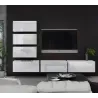 Nowoczesna Meblościanka biała połysk BOX 4 wisząca