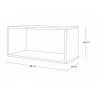 Nowoczesna Meblościanka czarna połysk BOX 4 wisząca