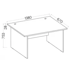Biurko Malta 170 Dąb Artisan ARAR 67x138
