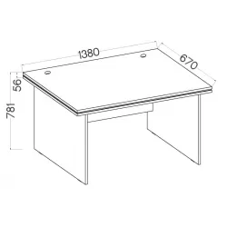 Biurko Malta 180 Dąb Artisan ARAR 67x138