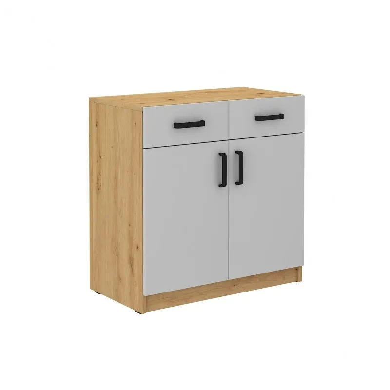 Szafka stojąca dolna Malta 105 2F 2S szara-dąb artisan LGAR