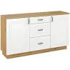 Komoda Flawia 150 2D3S WHAR biała-dąb artisan 50x150cm