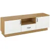 Komoda RTV Flawia 150 2D1S WHAR biała-dąb artisan 40x150cm