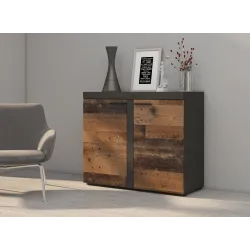Komoda Rumba 2F OLDMAT21 stare drewno - matera 40x97cm