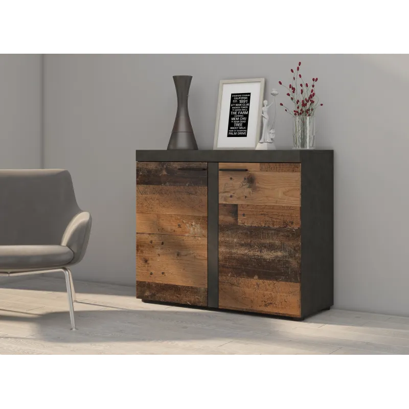 Komoda Rumba 2F OLDMAT21 stare drewno - matera 40x97cm